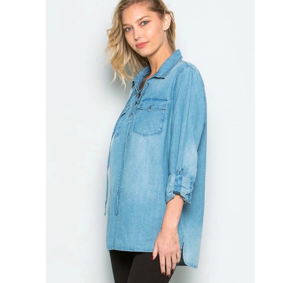 Long Sleeve Denim Top! - Picture 4 of 6